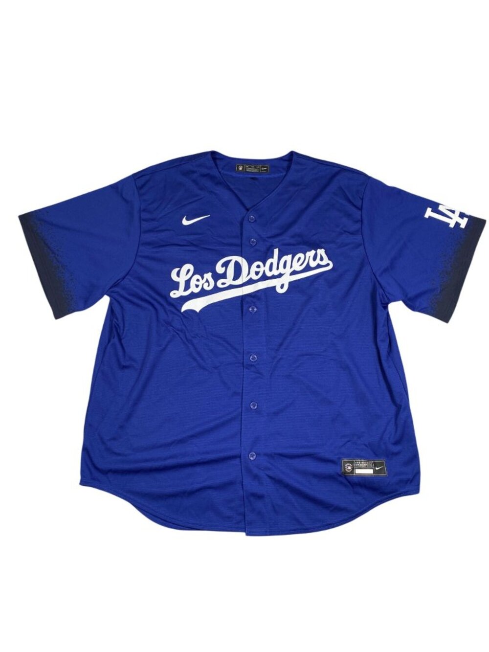 Nike Los Angeles Dodgers Bauer 27 Jersey XXL Blue Button-Up MLB Polyester